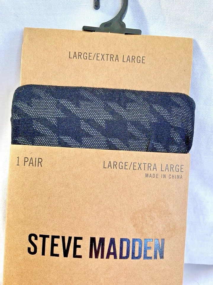 Steve Madden Pata de Gallo Moda Medias Prendas para las piernas Negras Talla Grande - XL Foto 1 de 4