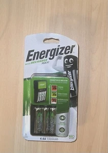 ENERGIZER ACCU Recharge MAXI Akku Ladegerät +4 x AA BATTERIEN NEU - Bild 1 von 2
