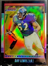 2001 Bowman Chrome Gold Refractor /99 Ray Lewis #43 HOF