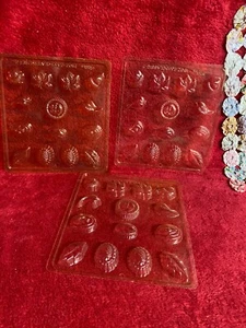 3 Leaf & Acorn Flower Face Chocolate Molds - Picture 1 of 2