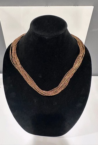 VETEMENTS Corto Collana Perline Colore Rame Costume Moda Gioielli