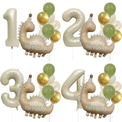 30" Dinosaur Foil Balloons Air Baloons Children Birthday Party T-REX RAPTOR Dino - Image 1 of 4