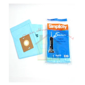 Simplicity Genuine Freedom Type F Paper Vacuum Cleaner Bags-6pk #SF-6 - Picture 1 of 1