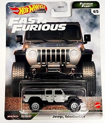 HOT WHEELS  2021 FAST & FURIOUS  FURIOUS FLEET JEEP GLADIATOR REAL RIDERS  NEW! - Image 1 of 2