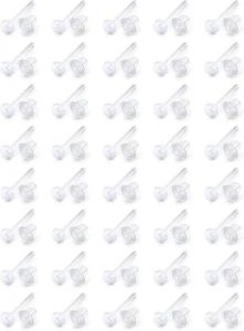 40 Pairs Invisible Plastic Earring Posts Clear Ear Hole Retainer Earring Stud... - Picture 1 of 3