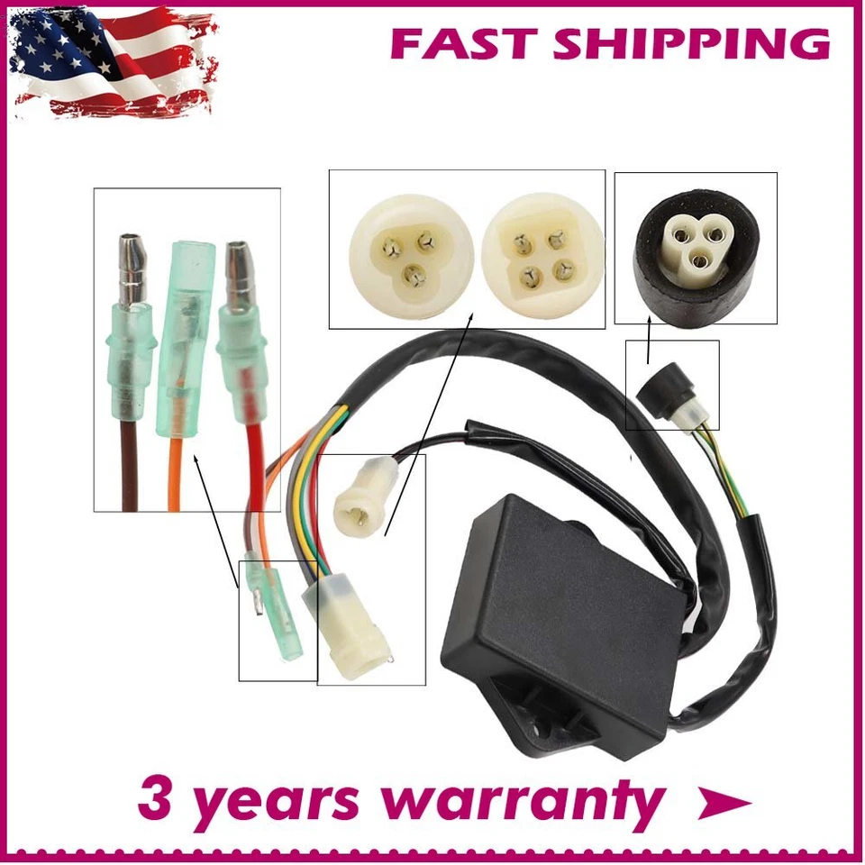 Para Yamaha Big Bear 350 YFM350FW, Moto 4 350 YFM350ER Ignitor CDI Box 1987 1988 - Imagem 1 de 4