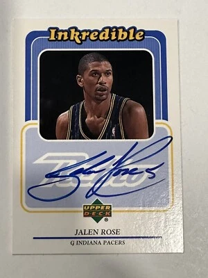 1999-00 Upper Deck Retro Inkredible Jalen Rose #JR auto HOF - Image 1 of 4