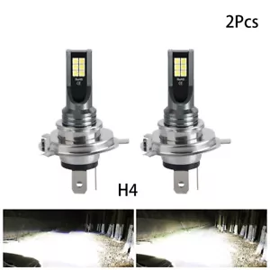 2x H4 LED Headlight Bulb Kit High Low Beam 220W 60000LM Super Bright 6000K White - Picture 1 of 6