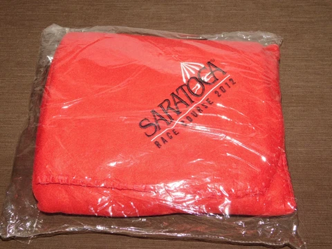 SOUVENIR HORSE RACING 2012 SARATOGA RACE COURSE BLANKET  NEW Cover