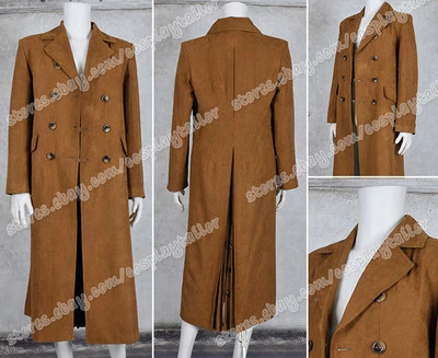Who Cosplay Doctor Dr Gabardina Marrón Disfraz Gamuza Abrigo Largo Chaqueta Nueva Versión Foto 1 de 4