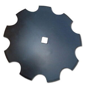 18" Notched Disc Blade 3mm x 1" Square Axle Hole Fits 1" Square Disc Axles