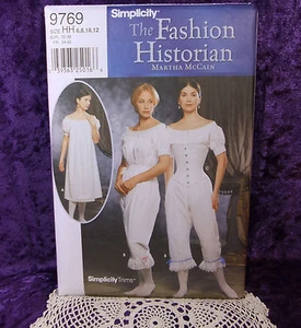 Simplicity 9769 Bürgerkrieg Kostüm Korsett Negligee Schnittmuster 6-12 Steampunk - Bild 1 von 4
