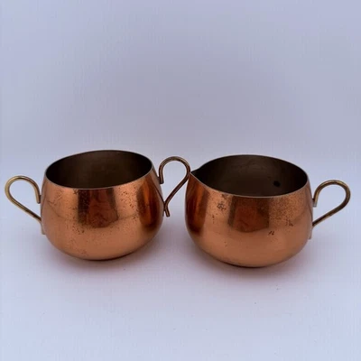 Juego de azúcar y crema de cobre de colección *sin pulir Foto 1 de 4