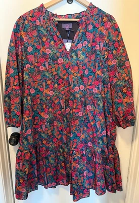 JCrew Ruffleneck tiered popover dress in Liberty® Ciara print w. pockets - Image 1 of 4