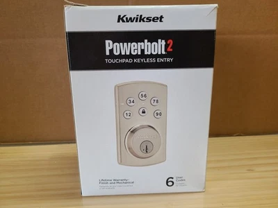 Nuevo en caja Panel táctil Kwikset Powerbolt 2 entrada sin llave acabado níquel satinado 99070-101  Foto 1 de 4