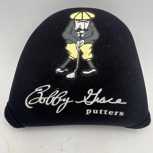 BOBBY GRACE Small Mallet Putter Cover Hook & Loop Closure Black Fat Lady - Picture 1 of 3