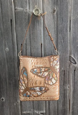 NWT Brahmin Celina Bucket Bag Honey Brown Gala Butterfly 🦋 - Image 1 of 4