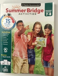 Summer Bridge Activities Grades 7 - 8 Homeschool Workbook - (Paperback 2015) New - Picture 1 of 2