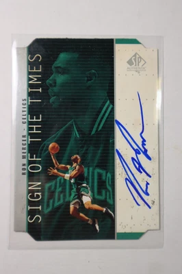 1998-99 SP Authentic - Sign of the Times Ron Mercer #RM Silver Check condition  - Image 1 of 2