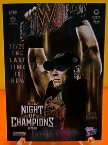 2025 Topps NOW WWE John Cena #NIOC-SSP "Night of Champions Gold SUPER SHORT" /25 - Picture 1 of 8