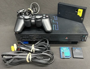 PS2 Fat Console w/ Network Adaptor & 2 Memory Cards - Picture 1 of 11