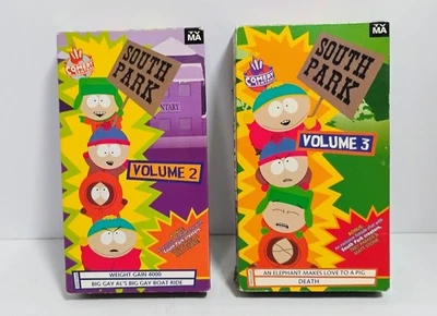 1998 COMEDY CENTRAL SOUTH PARK VHS LOT VOLUME 2-3 WEIGHT GAIN 4000 - Image 1 of 4