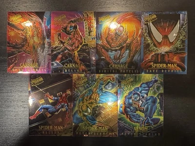 1995 Fleer Ultra Marvel Spider-Man NEAR COMPLETE MASTERPIECES 7 (of 9) CARD SET - Image 1 of 4