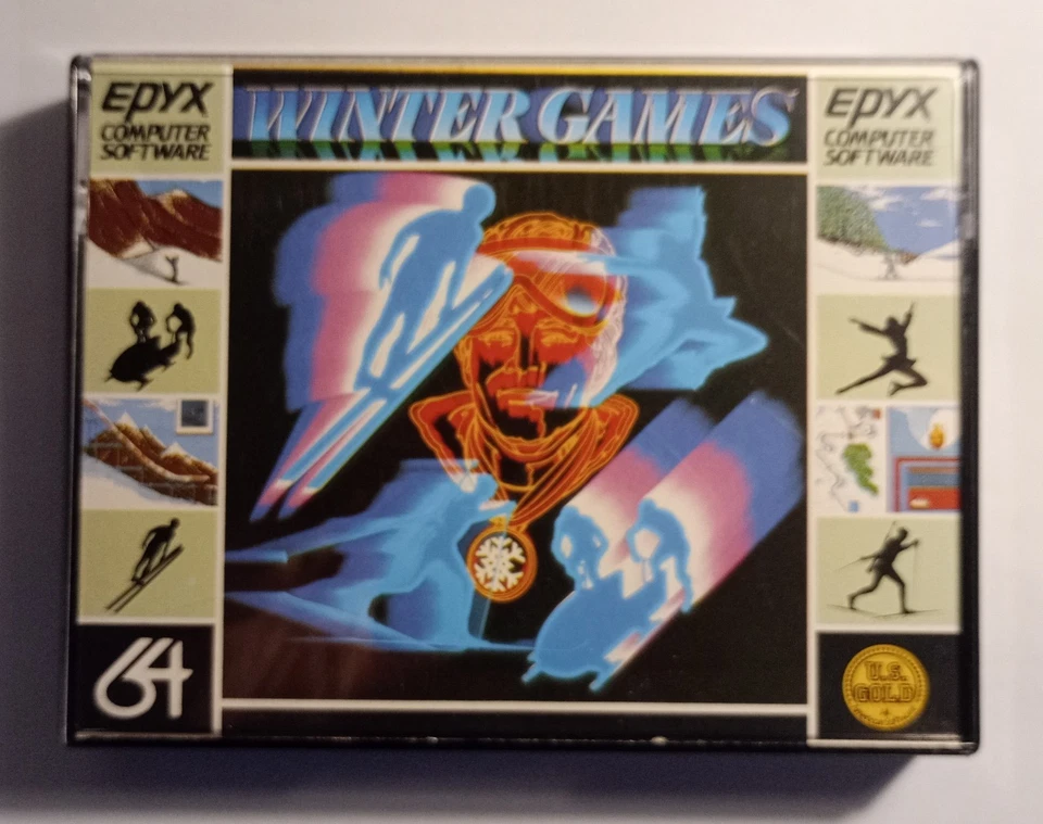 WINTER GAMES - US Gold complete - Commodore 64 C64 C128 - TESTED See photos - Image 1 of 4