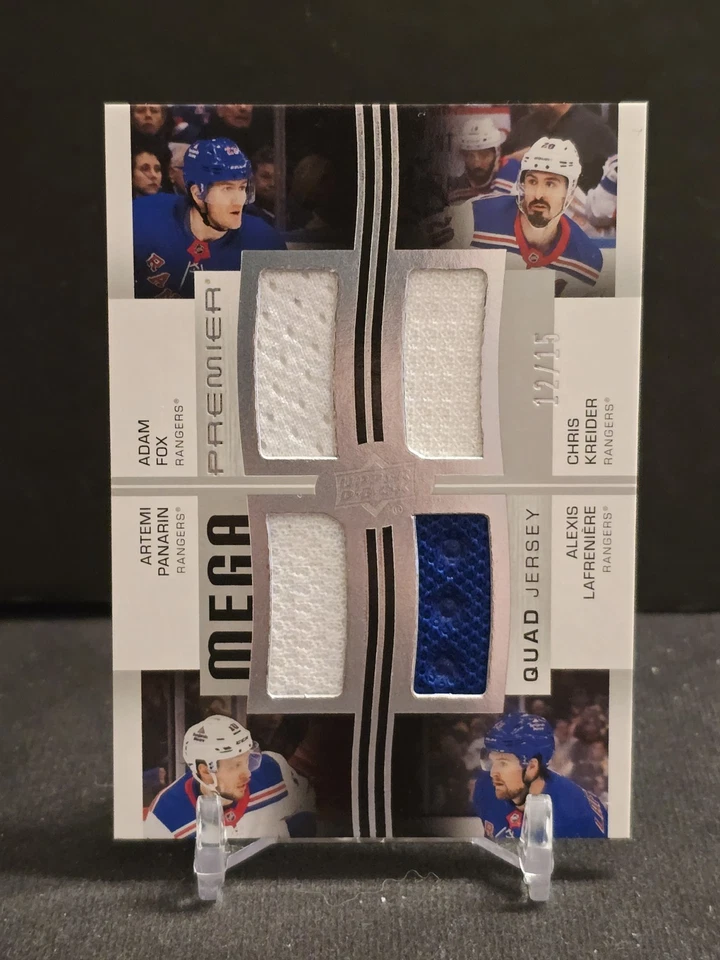 2023-24 UD Premier Mega Quad Jersey #PM4-FKLP Lafreniere Panarin Fox Kreider /15 — 第 1/4 张图片