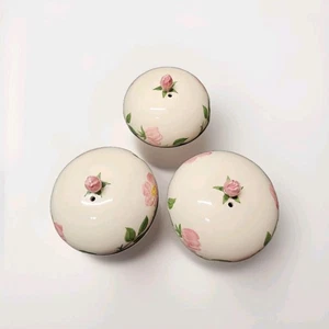 VINTAGE SELTEN FRANZISKANISCHE WÜSTENROSE TOAST EIERWÄRMER DECKEL SCHALE KUPPEL - Bild 1 von 8