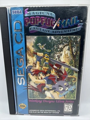 Popful Mail SEGA CD Authentic CIB (Game Case Manual W/ Reg Card) - Tested Works - Image 1 of 4
