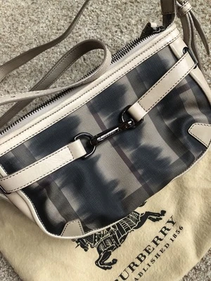 Authentic Burberry Smoked Check Dye Crossbody Bag Purse - Image 1 of 4