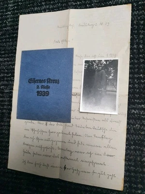 Original German Ww2 Lot/bundle Iron Cross 2nd Class  Packet ,photo ,letter - Image 1 of 4