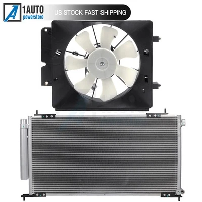 Electric AC Condenser Cooling Fan Kit Fit For 2002-2006 Honda Element CR-V 2.4L - Image 1 of 4