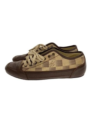 LOUIS VUITTON Low Cut Sneaker Damier US5.5 Brown Canvas BA0018 Used - Image 1 of 4