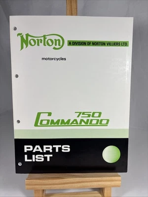 Lista de piezas Norton 750 Commando manual de fábrica OEM motocicleta vintage Foto 1 de 4