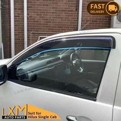 Paraseras de ventana protectoras contra la inyección para Toyota Hilux cabina simple 2005-15 2 piezas Foto 1 de 4