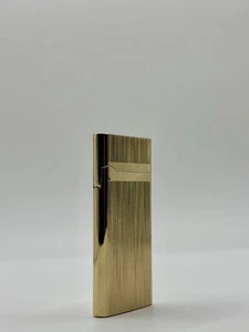 Luxury Gold Metal Slimline Kerosene Cigar lighter Uk Stock - Picture 1 of 5