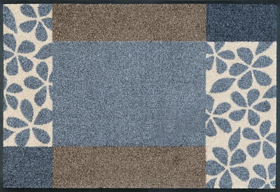 Ab Lager Fußmatte wash+dry Florita grey ca.50x75cm waschbare Matte Schmutzmatte - Bild 1 von 4