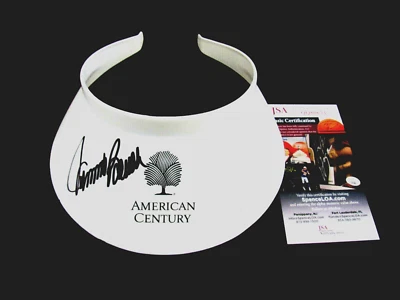 JOHNNY BENCH CINCINATTI REDS HOF CATCHER SIGNED AUTO VTG GOLF VISOR CAP HAT JSA - Image 1 of 3