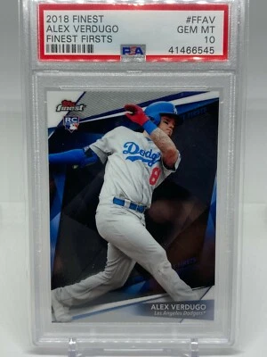 2018 Topps Finest Firsts ALEX VERDUGO #FFAV PSA 10 Rookie Boston Red Sox POP 10 - Image 1 of 2