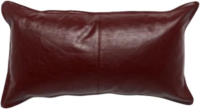Funda de almohada de cuero genuino para almohadas de sofá lumbar - Farmho moderno Foto 1 de 2