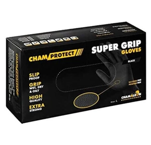 Nitrilhandschuhe Gr.L SCHWARZ Nitril Profi Super Strong Grip 80Stück Chamäleon - Bild 1 von 4