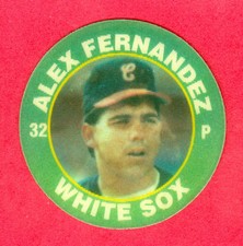 1991 SCORE (BB) Alex Fernandez LP 7/11 SLURPEE SUPERSTAR ACTION COIN CARD #5