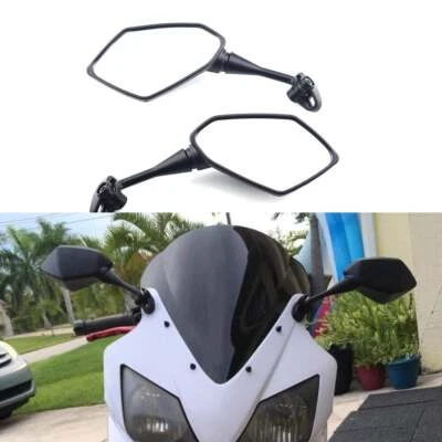 Black Left & Right Rearview Side Mirrors For Honda CBR1000RR 2004 2005 2006 2007 - Imagem 1 de 4