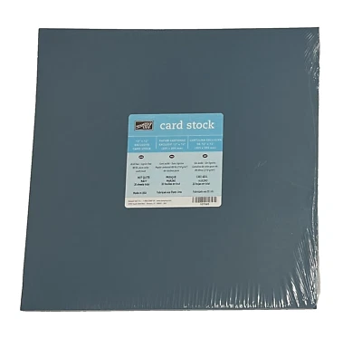 STAMPIN' UP! Not Quite Navy Card Stock Pack of 20 Sheets 12" X12" NEW SEALED - Image 1 of 2