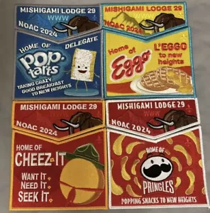 2024 NOAC MISHIGAMI Lodge 29 8 Piece Set Pop Tarts, Pringles, CHEEZE-It,Eggo OA - Picture 1 of 1