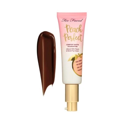 Too Faced Peach Perfect Comfort Matte Foundation - Ganache - 1.6 oz - New In Box - Image 1 of 4