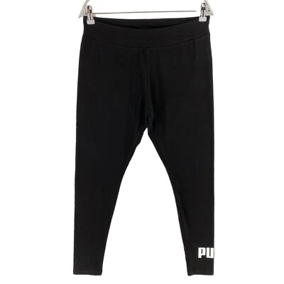 PUMA Black Cotton Tight Fit Leggings Size L Foto 1 de 4