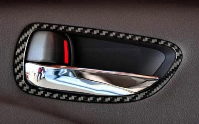 Cubierta interior del cuenco de la manija de la puerta para Lexus IS250 350 2006-2013 fibra de carbono real Foto 1 de 4